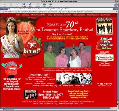 West Tennessee Strawberry Festival website